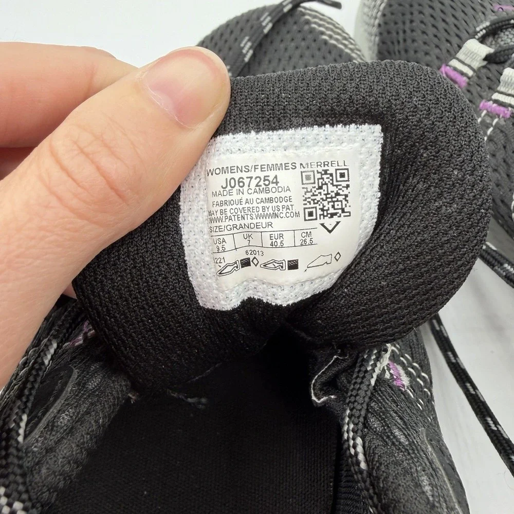 Merrell Fly Strike GORE-TEX Womens 9.5 Trail Running Shoes Black Waterproof GTX